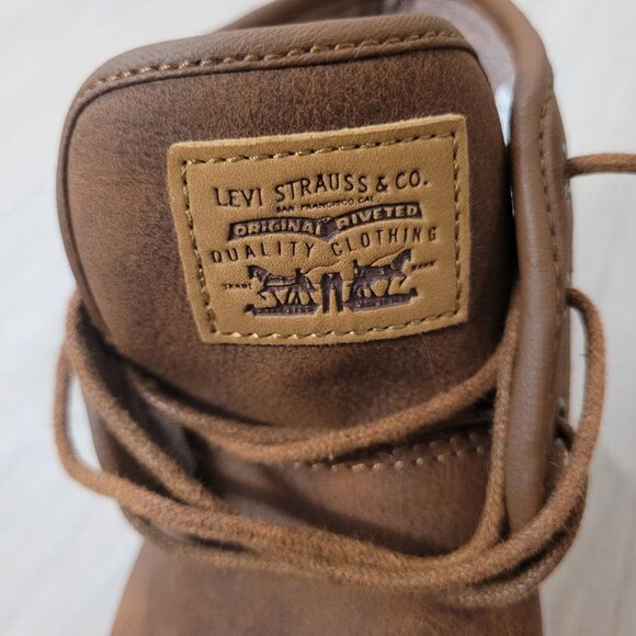 LEVI'S | Boys Faux Leather Sherpa Boots Shoes | Sz. 2 - Picture 7 of 9